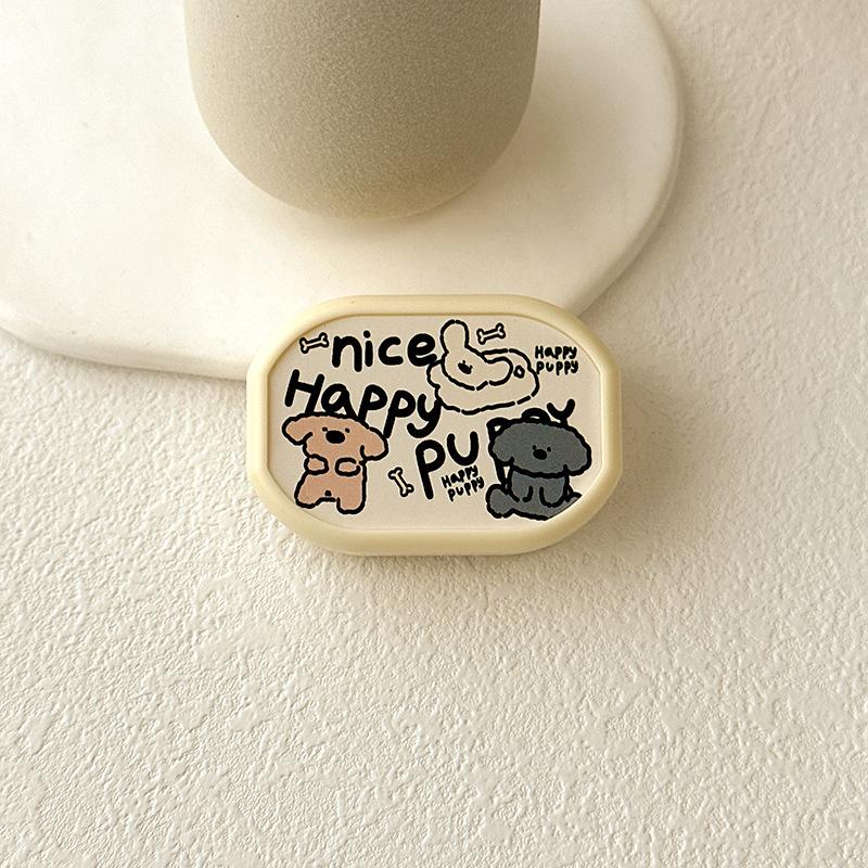1Pc Cute Cartoon Puppy Contact Lens Partner Case with Mirror Tools Mini Portable Girl Color Cosmetic Contact Lenses Storage Box