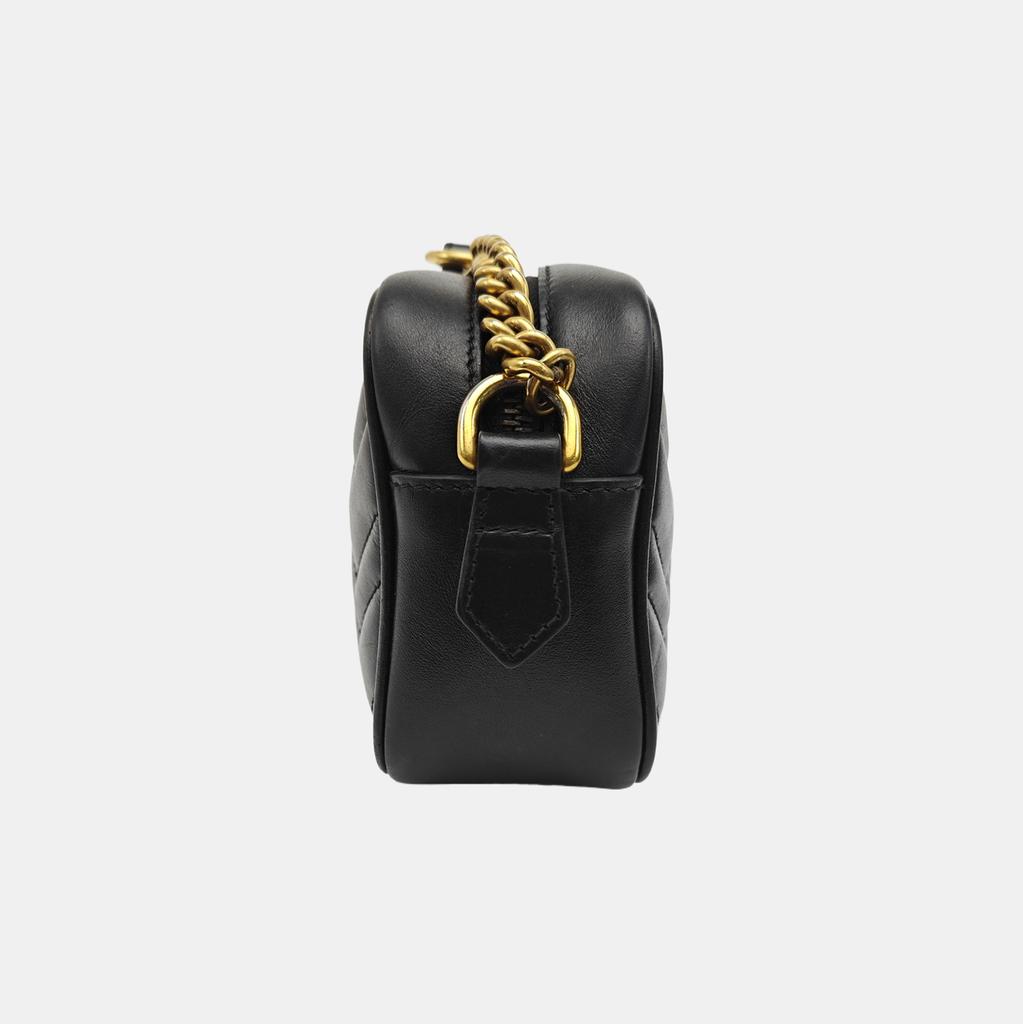 [Usado] Mini Bolsa Gucci GG Marmont Matelassé 'Nero' - Bom #1QCCQHK