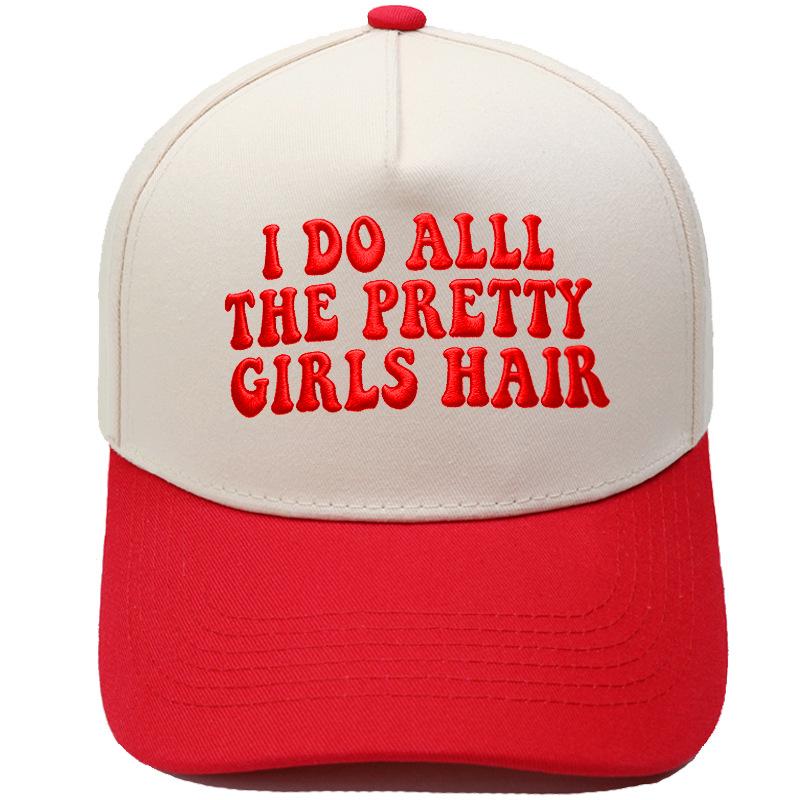 I DO ALL THE PRETTY Embroidery Color Matching Truck Driver Hat Fun Men's and Women's Sunshade Dad Hat