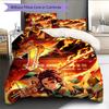 Demon Slayer Kimetsu No Yaiba Pattern Bedding Quilt Set  Home Decoration  Gift (1 * Duvet Cover + 2 * Pillowcase  Without Core)