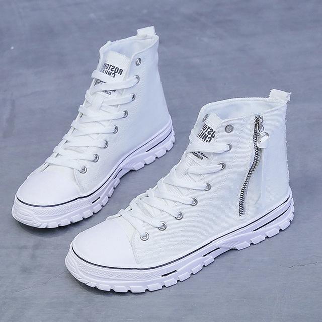 

Комфортные осенние новые вулканизированные женские повседневные парусиновые туфли на платформе, женские высокие белые, черные кроссовки на платформе, женские теннисные туфли 39