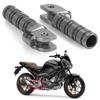 Motorcycle Front Pedal Footpegs In Silver Tone for Honda Non-Slip