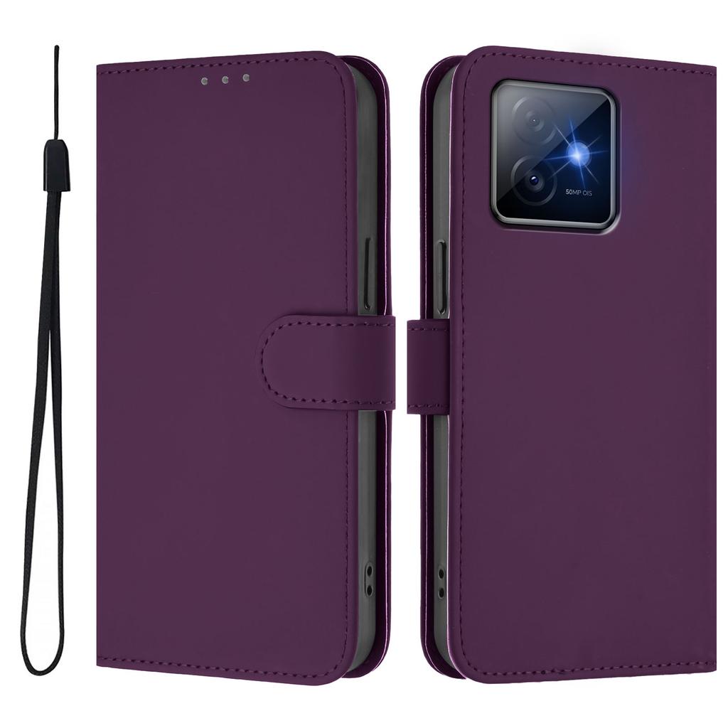 Pro Honor X60 GT 5G Pouzdro Jednobarevné Peněženkové Kožené Pouzdro na Telefon s Poutkem