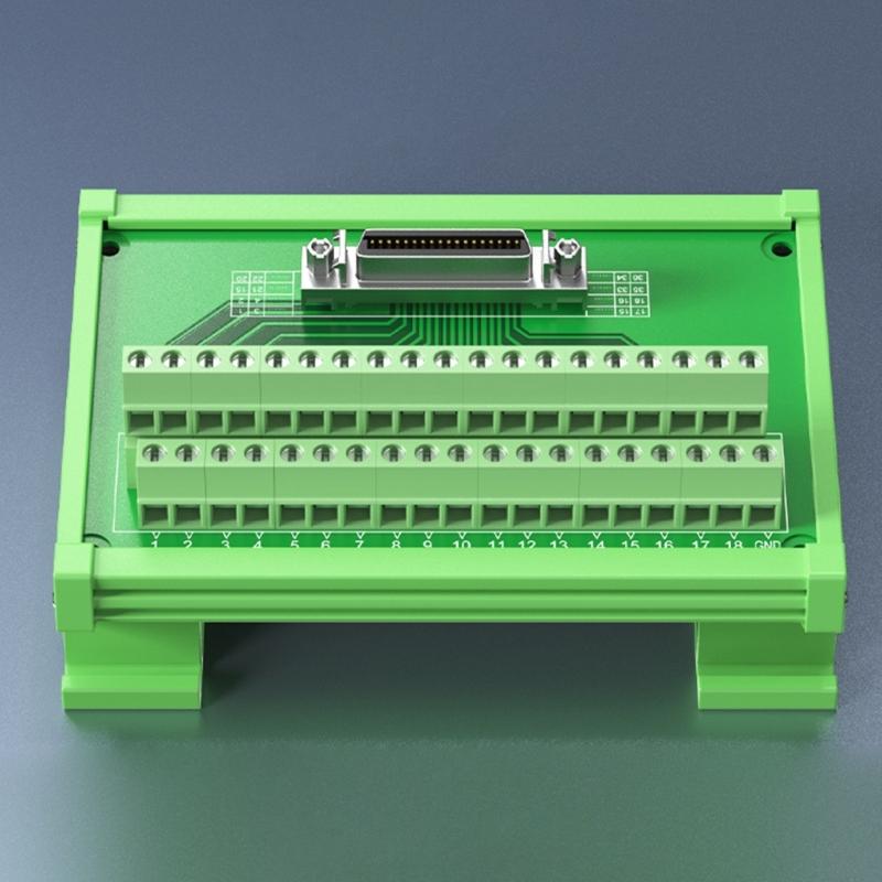 SCSI Rail Mounted Terminal Block Connectors, 14P to 100P Optional Female Interfaces for Tape Drive and Scanners