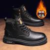 Fleece Warm Thickened Martin Boots Men's High-top Classic Shoes Fashionable and Comfortable Winter High-quality British Style Platform Boots