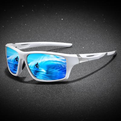 Ochelari de soare sportivi pentru bărbați, lentilă TAC de înaltă calitate și ramă PC, ramă completă, protecție UV, aliaj decorativ, pentru alpinism