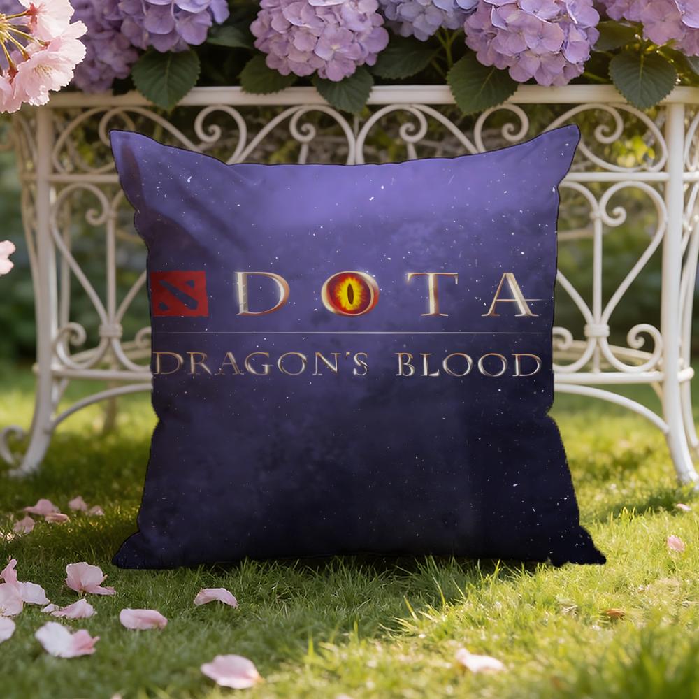 D-Dota D-Dragon's Anim B-Blood Cushion Cover Home & Car Dual-Scene Pillow Cover: Reversible for Premium Comfort