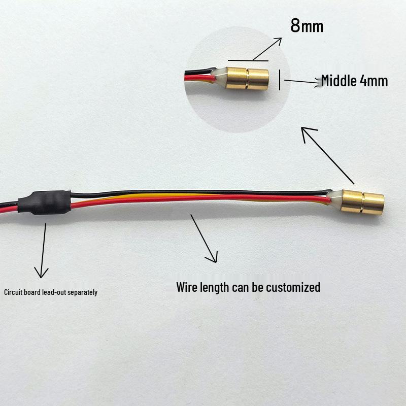 635nm 0.5mW 12V Laser Module, 4x8mm Dot Positioning Light Head