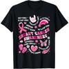Soutien Équipe Cancer du Sein Famille Équipe Ruban Rose Combattant T-shirt