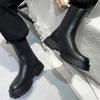 Chelsea Boots Men's British Style High-top Cigarette Leather Boots Men's Summer Breathable Soft Leather High Locomotive Martin Boots