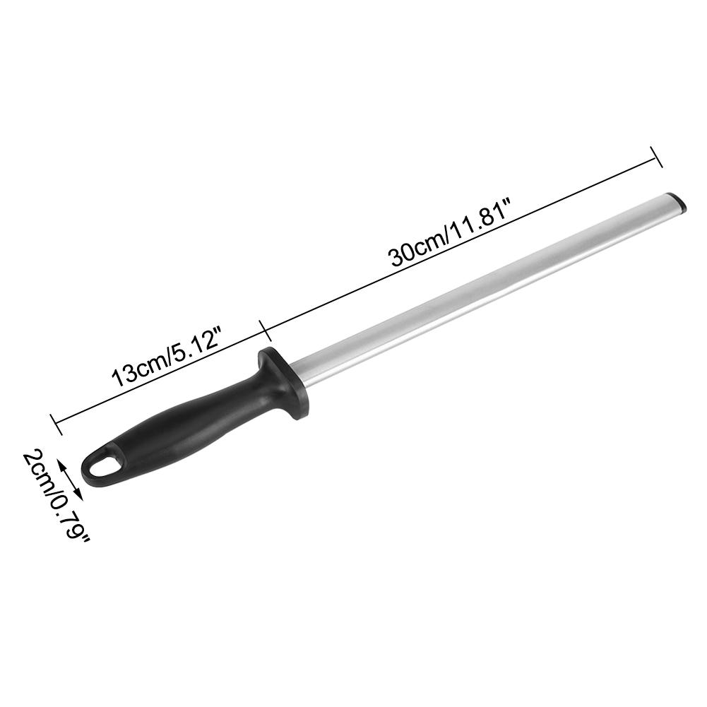 600# 12inch Portable Kitchen Knife Sharpening Rod Stick Plastic Handle Sharpener Stone Tool