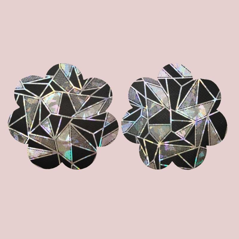 Broken Style Breast Stickers,Pasties Nipple Stickers Disposable Sticky Breast Petal,Nipple Cover for Women Girls