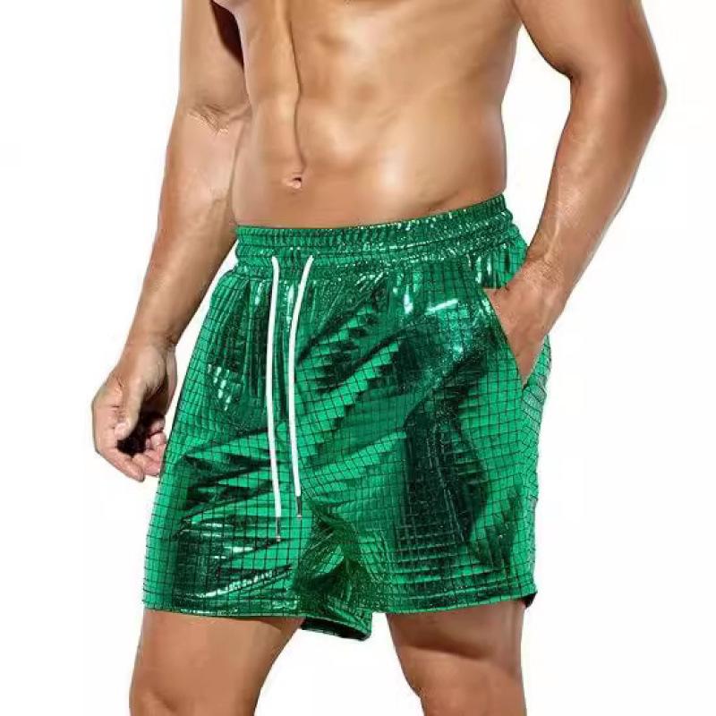 Men's Cross-border Patent Leather Beach Shorts: Casual Three-Color Design