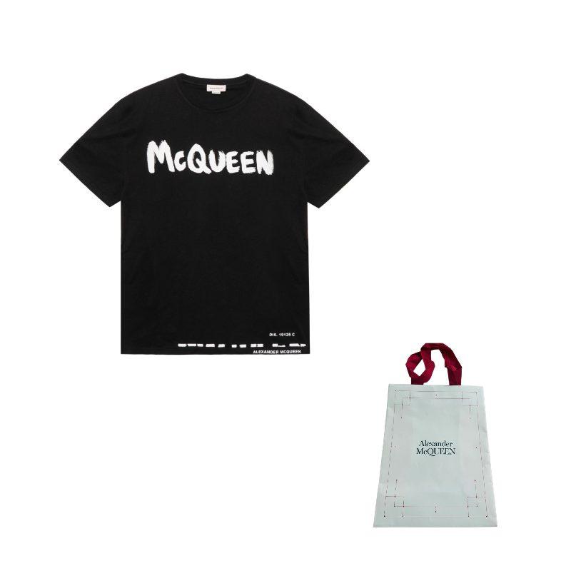 Alexander McQueen FW20 T Shirt Men's Black 622104QPZ570901
