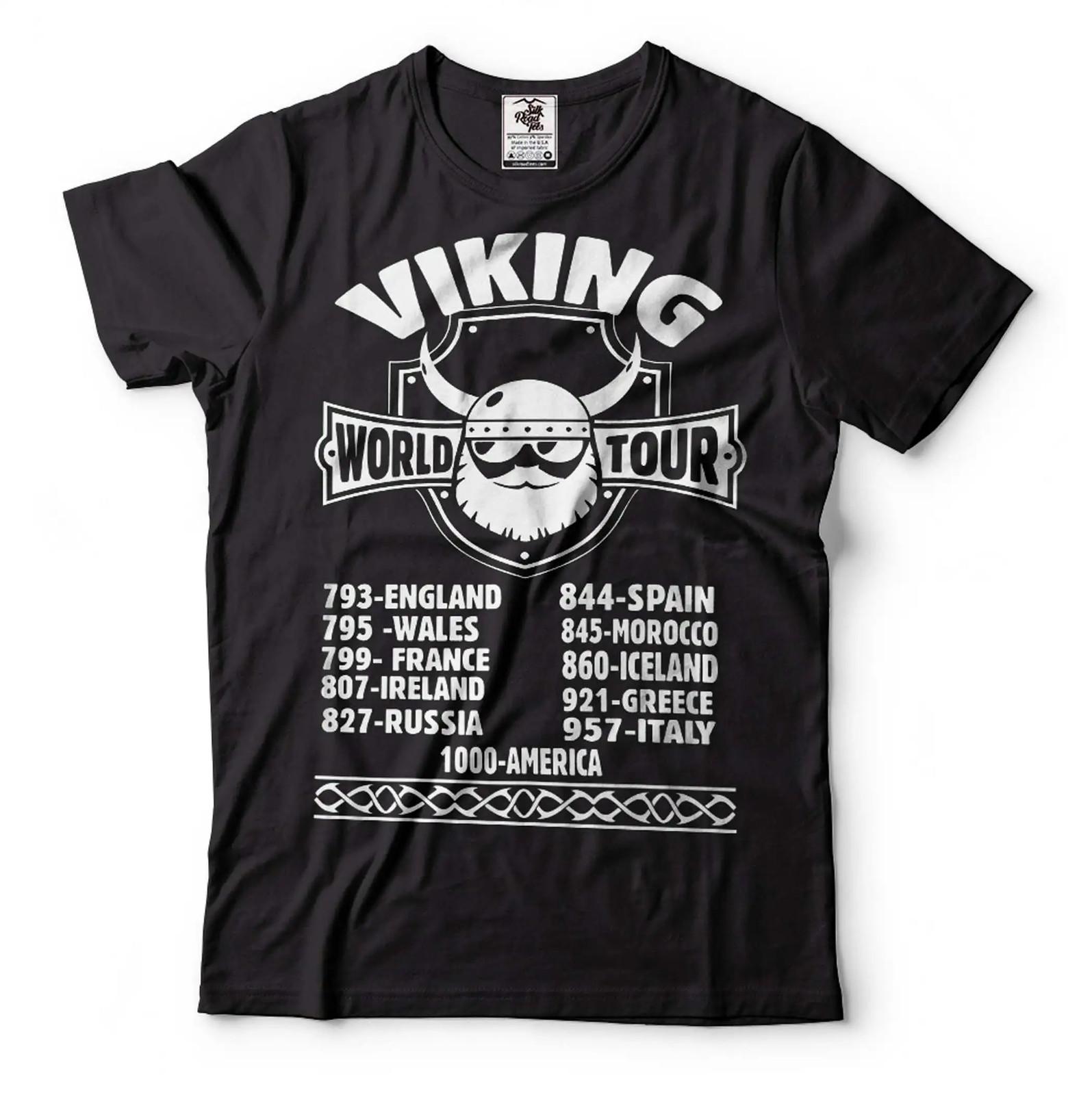 Футболка Viking World Tour Футболка по истории викингов Смешная футболка с викингом Норвежская футболка S разноцветный