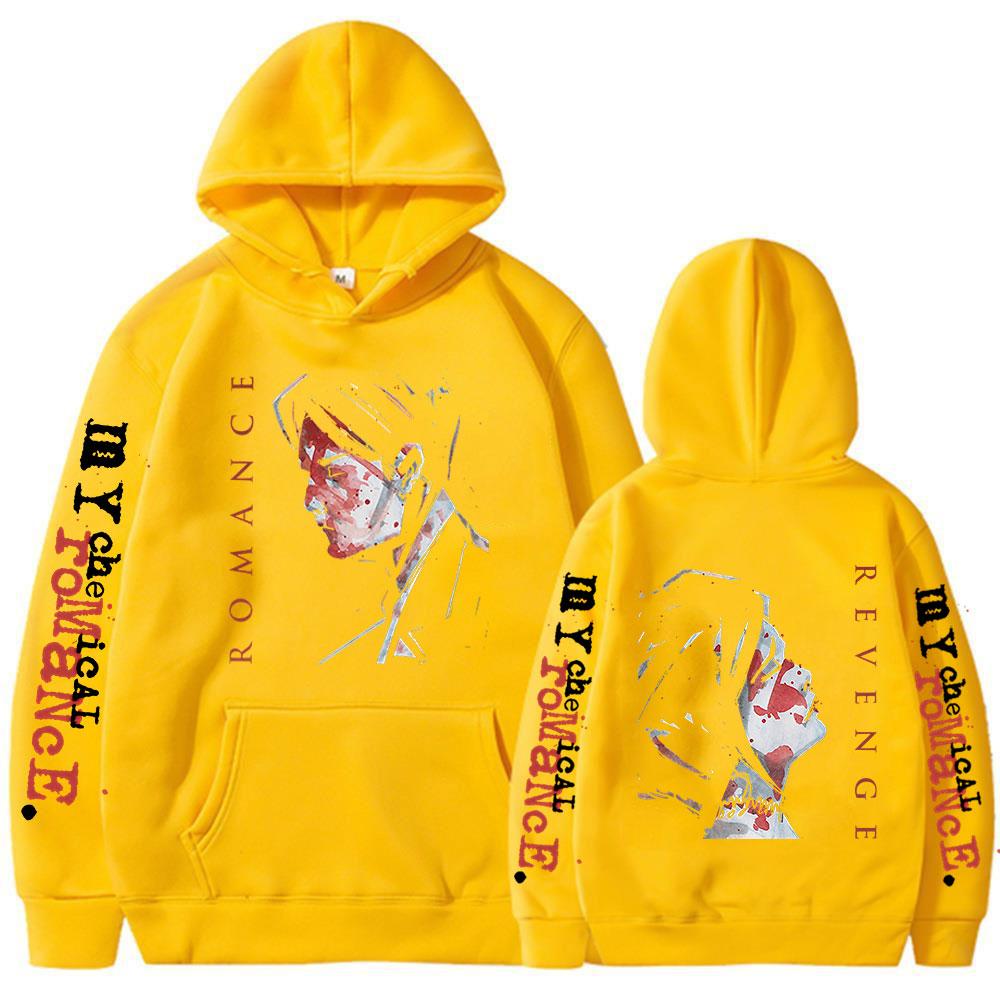 Punkbandet My Chemical Romance Huvtröjor Three Cheers for Sweet Revenge Huvtröjor Herr Dam Oversized Pullovrar