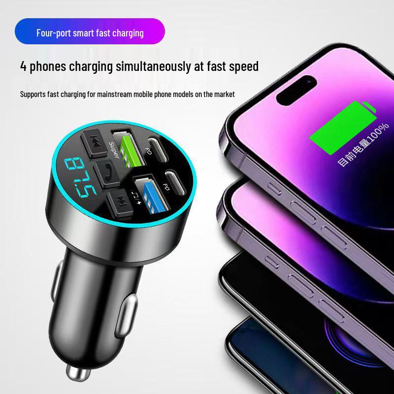 Multi-Function Car Bluetooth Receiver & MP3 Player with Lossless Sound and Fast Charging