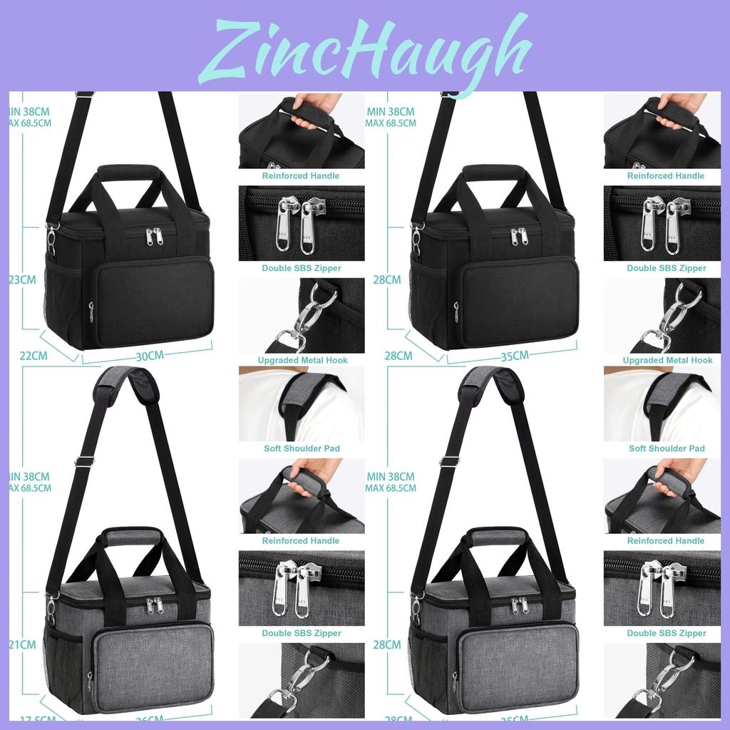 Oxford Fabric Insulated Cooler Bag With Large Capacity For Outdoor Picnics And Travel