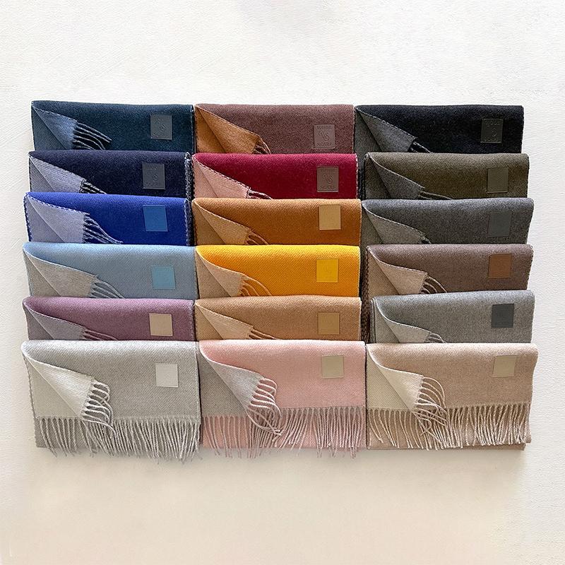 Winter Wool Scarf For Women Long Warm Cashmere Shawl Wrap Solid Lady Scarves Hijab Female Pashmina Bandana Head Scarves Stole