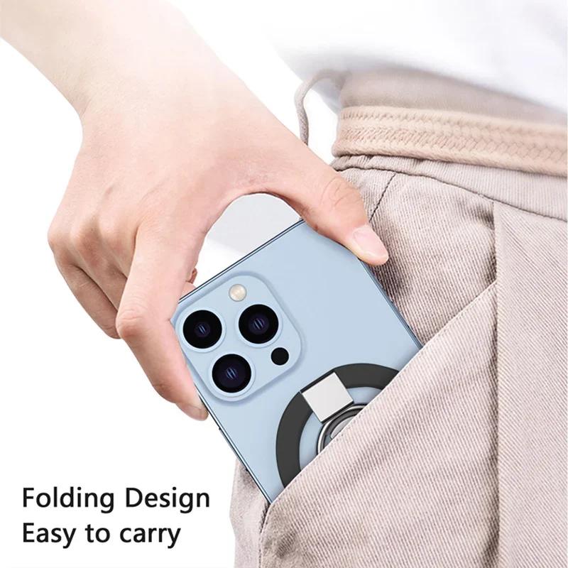 Magsafe Magnetischer Telefonringständer Mobiler Desktop-Ständer Magnetisch Starke magnetische Adsorption Legierungsmaterial Dünn und leicht