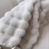 1pc Bubble Fleece Fabric Round Simple Solid Color Premium Soft Fluffy Easy To Clean Furry Warm Cute Indoor Decorative Carpet Suitable