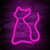 Neon Led Kot Różowy Bat + Usb Flne04 Forever Light