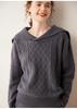 2024 Women's Heavyweight Cashmere Cable Knit Sweater - Thick, Loose Pullover Ideal for Autumn/Winter