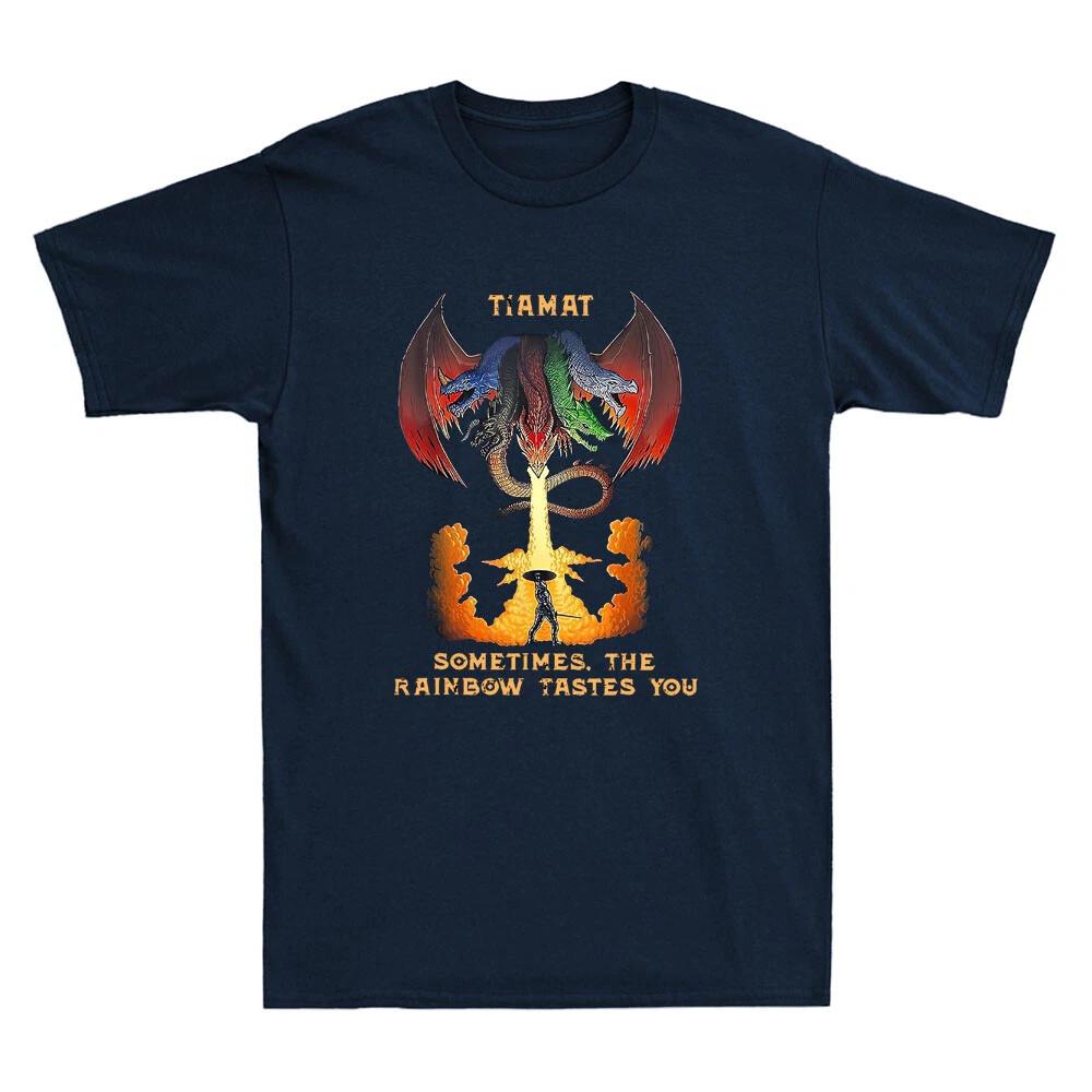 Dragon Tiamat Sometimes The Rainbow Tastes You Retro Men s Short Sleeve T-Shirt 3XL