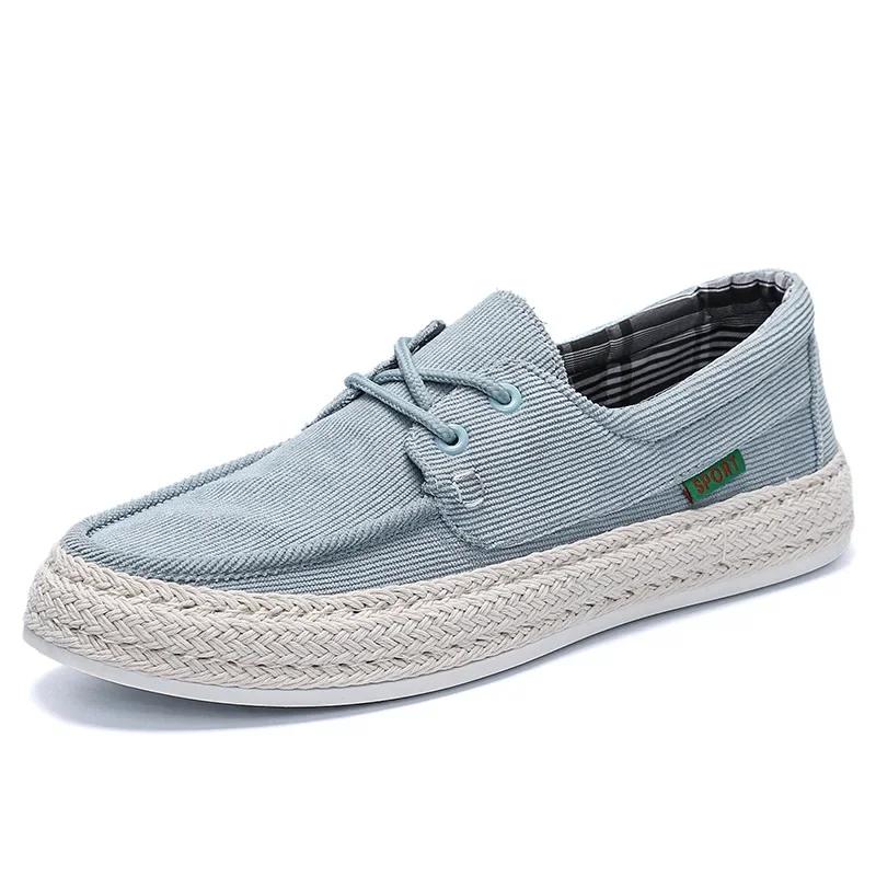 Fashion Men Summer Canvas Shoes Breathable Comfortable Casual Shoes Outdoor Walking Sneakers Loafers for Men Vulcanized Shoes