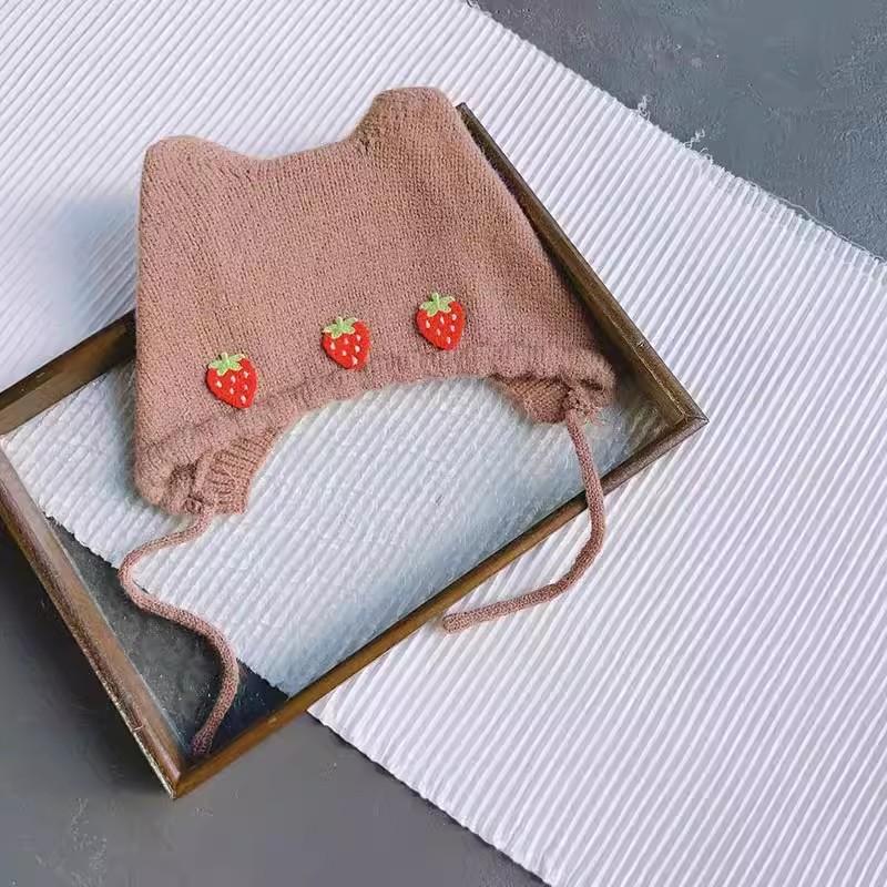 Herbst/Winter Baby Mütze Niedlich Damen Herren Strickwollmütze Prinzessinnenhut Atmungsaktiv Für Säuglinge und Kleinkinder Modische Mütze