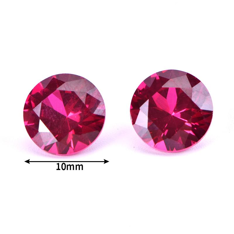 Kreativní kulatý korundový holub Krvavě červený korund umělý drahokam