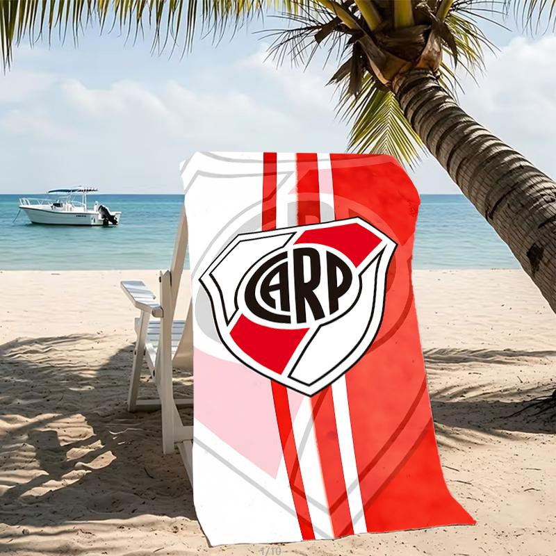 Beach Towel with Club Atlético River Plate Pattern - Soft,absorbent,machine Washable Lightweight&Modern,swimming,Travel Essentials