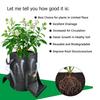Gallon Potato Grow Bag with Pull-Down Harvest Window Non-woven Fabric Planting Bag Breathable Growing Bag with Visible