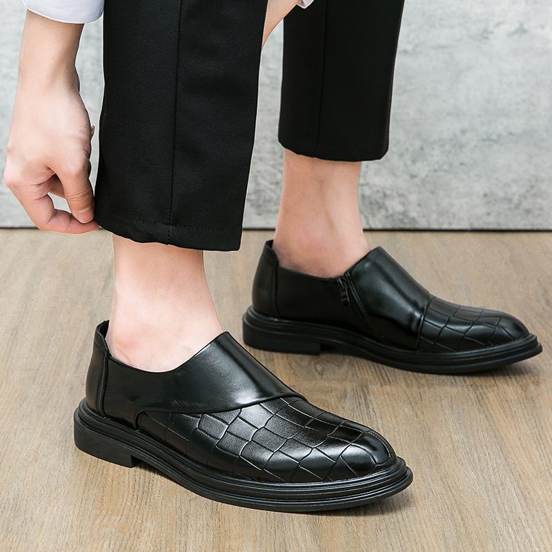Business Casual Loafers Slip On Men's Leather Shoes Fashion Loafer Luxury Men's  Shoes Parties Weddings Outdoor Zips Shoes