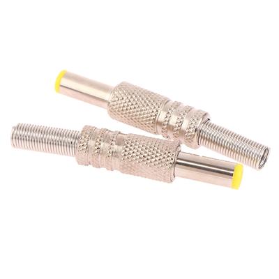 2 Adet 5.5X2.5Mm Dc Güç Jakı Erkek Fiş Metal Konnektör Adaptörü Sarı Başlıklı