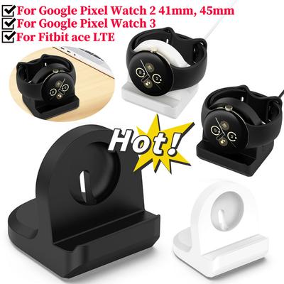 Charging Stand Dock Holder Silicone Non-Slip Charger Base Holder for Google Pixel Watch 3 41mm 45mm for Google Pixel Watch 2