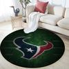Houston Texans Round Area Rug,Carpet Rug for Living Room Bedroom Sofa Playroom Decor,Non-slip Floor Mat