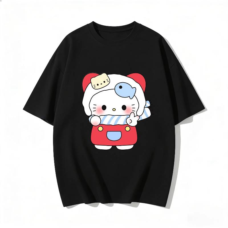 Womens 2026 New Highquality Printed Tshirt with Cute and Innovative Design Casual Cotton Fashion Y2K Round Neck Top for Women