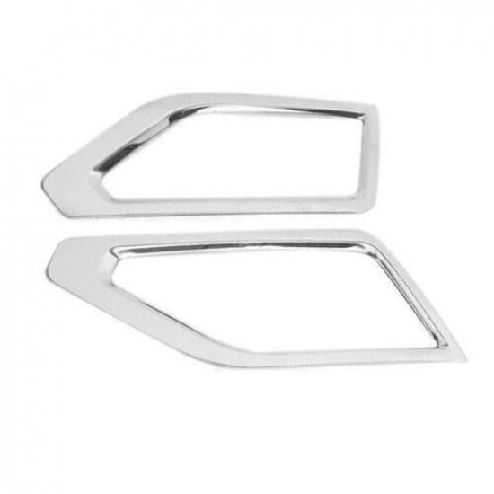 2Pcs Fog Light Lamp Cover Frame Chrome Bezel Trim For Volkswagen Atlas 2018-