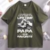 Papa Fathers Day Tshirt Unisex Women Cotton Short Sleeve Father Tshirt Vintage Round Neck T Shirts Breathable Round Neck Tshirts