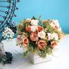 Peonies & Rose Artificial Flowers - Autumn Silk Hydrangea Bouquet, Wedding Arrangements & Home Decoration