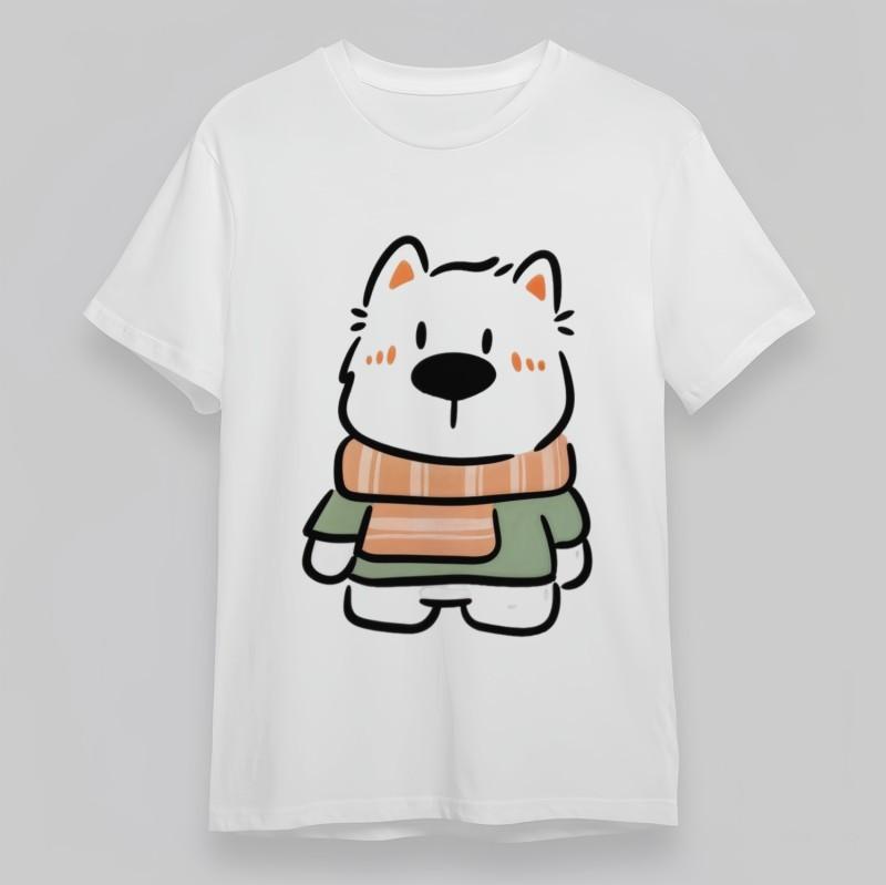 

Women s Oversize All-Season Classic T-Shirt Green Sweater Cat Design White Tee XL