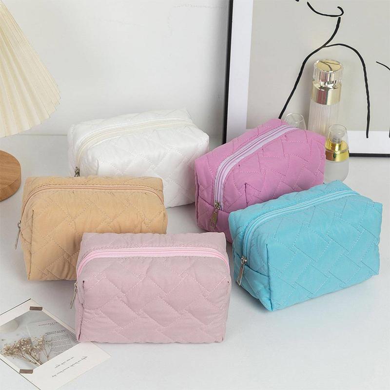Bolsa de Viaje Cosmética Portátil para Cuidado de la Piel y Artículos de Tocador Simple Gran Capacidad Bolsa de Almacenamiento Suave