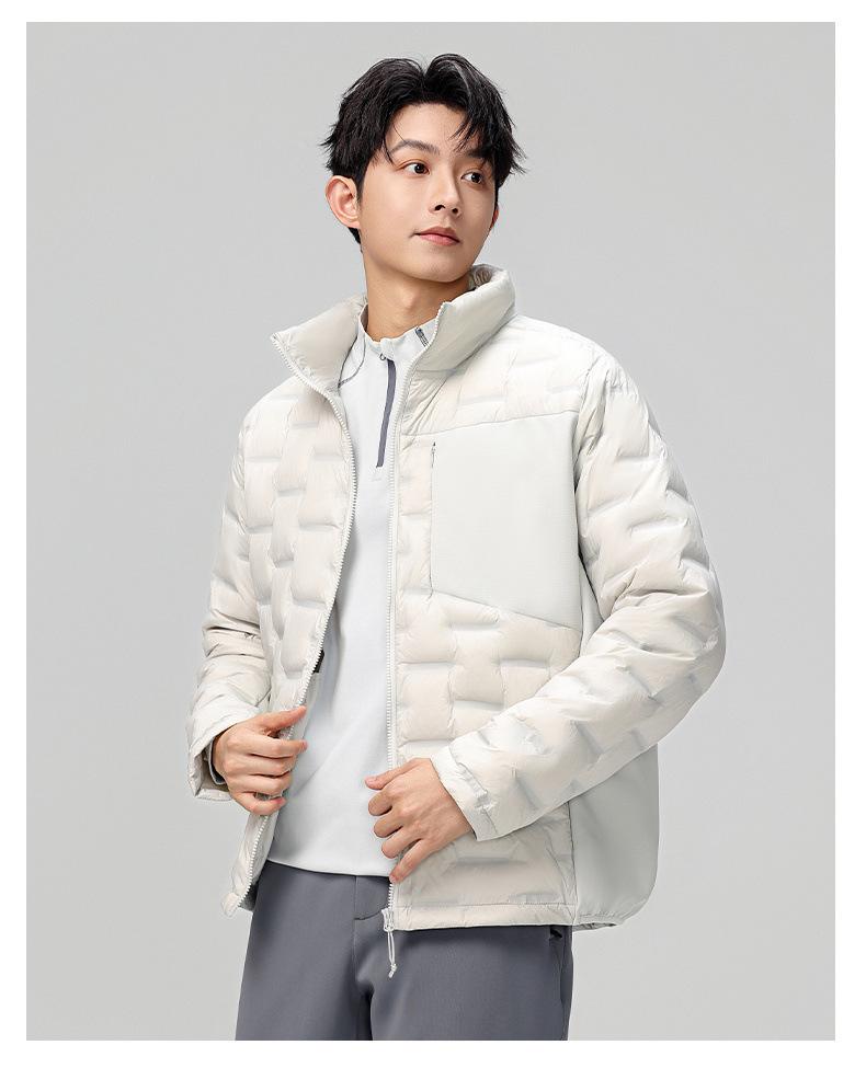 Lightweight Stand Collar Down Jacket - 90% Duck Down, Windproof, Warm Winter Coat with Custom Logo