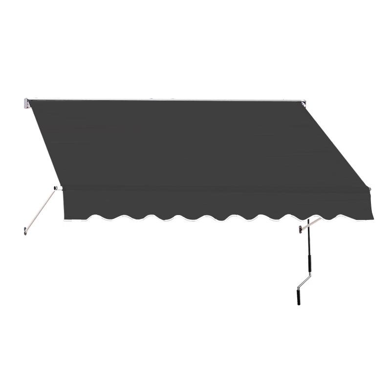 Outdoor Sunshade Awning with UV & Rain Protection - Hand-Crank Lift Roller Blind