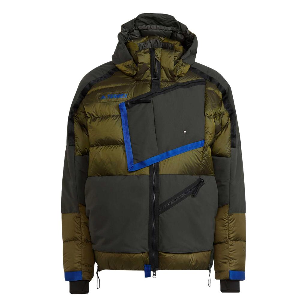 Adidas Terrex Minimalist Letter Sports Casual Windproof Warm Hooded Down Jacket Men Jacket Green GQ3694
