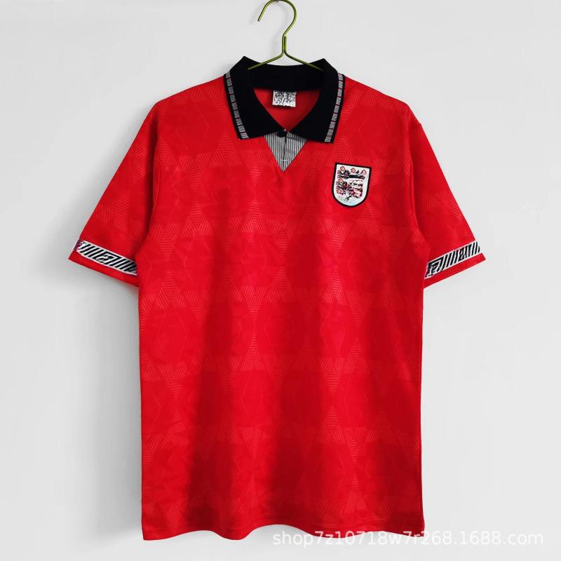 Vintage England Shirt Classic Collection 1990-1996-1998-2002 Home and Away Short Sleeve Football Shirt