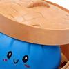 9cm Simulated Dumpling Stress Ball Soft Squeeze Toy with Steamer Box Stress Relief Fidget Toy for Students Adults Men Women Home