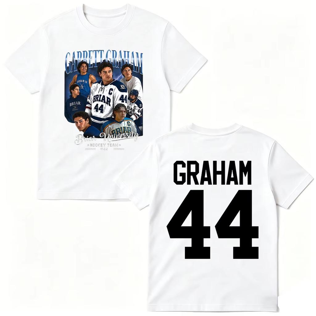 2026 Zomer Unisex Vintage Top Mode T-shirt Buiten de Campus Garrett Graham 44 T-shirts Briar University Hockey T-shirt Gotische Katoenen Oversized T-shirts