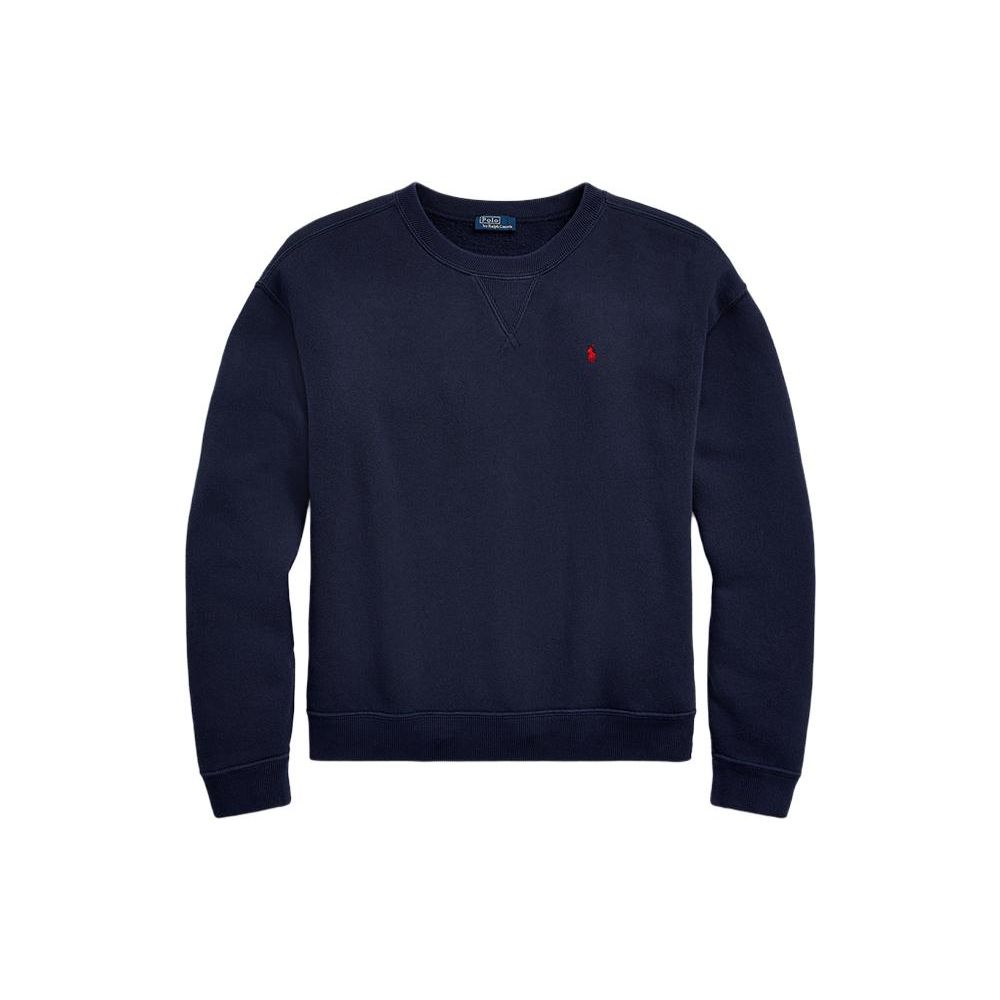 

Polo Ralph Lauren Ss23 Однотонна толстовка з круглим вирізом та вишивкою логотипу Жіноча толстовка Темно-синя WMPOKNINFB20446-410 L